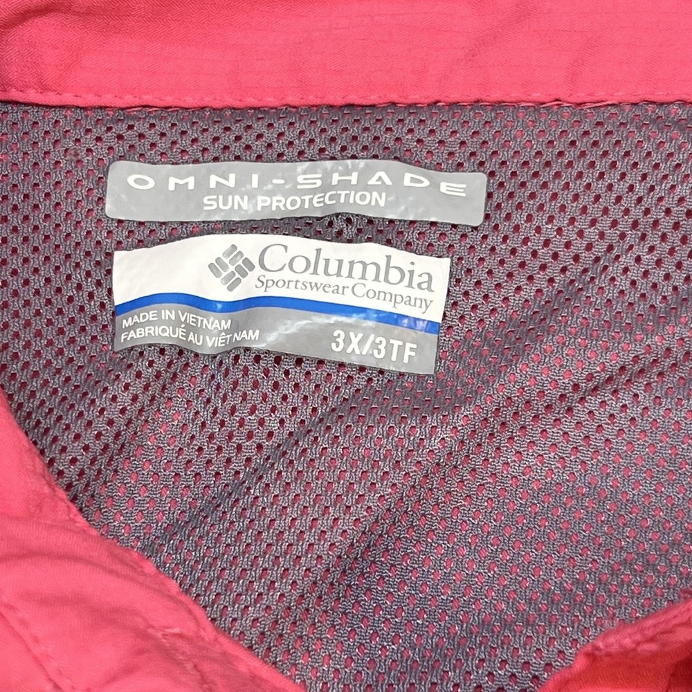 Columbia Shirt Womens 3X Pink Omni-Shade Button Up Long Sleeve Hiking Outdoor - Picture 7 of 11